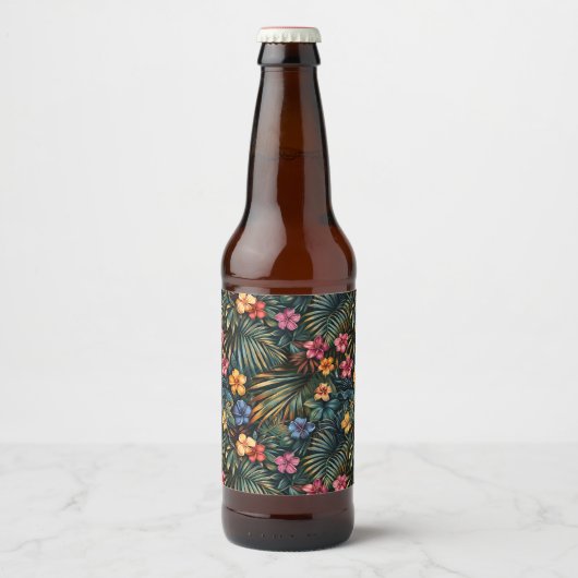 Hawaiian Print Bier Etiket (Voorkant)