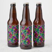 Hawaiian Print Bier Etiket (Flessen)