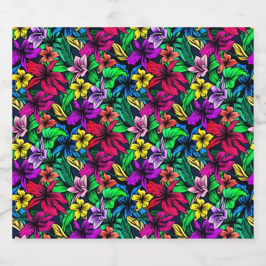 Hawaiian Print Bier Etiket (Enkel label)