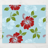 Hawaiian Print Bier Etiket (Enkel label)