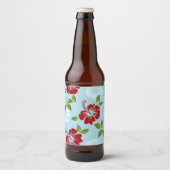 Hawaiian Print Bier Etiket (Voorkant)