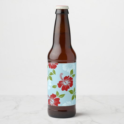 Hawaiian Print Bier Etiket (Voorkant)