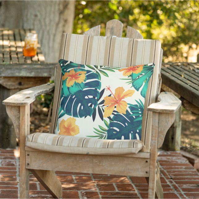 Hawaiian Print Buitenkussen (Stoel)