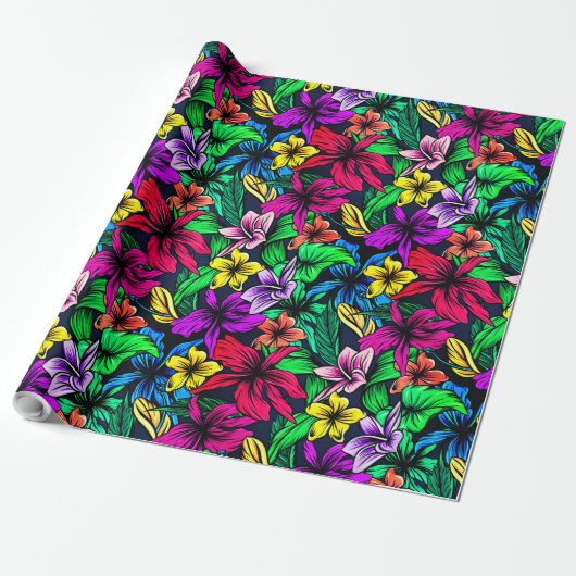 Hawaiian Print Cadeaupapier (Uitgerold)