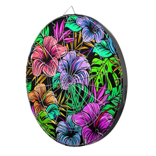 Hawaiian Print Dartbord (Voorkant Rechts)
