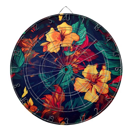 Hawaiian Print Dartbord (Voorkant)