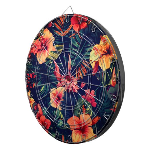 Hawaiian Print Dartbord (Voorkant Rechts)