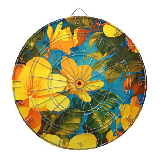 Hawaiian Print Dartbord (Voorkant)
