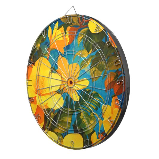 Hawaiian Print Dartbord (Voorkant Rechts)