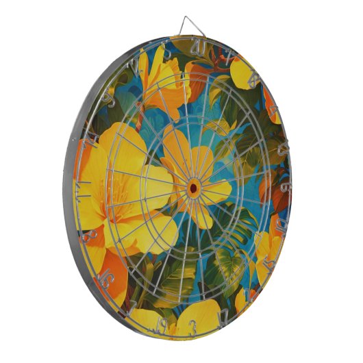 Hawaiian Print Dartbord (Voorkant Links)