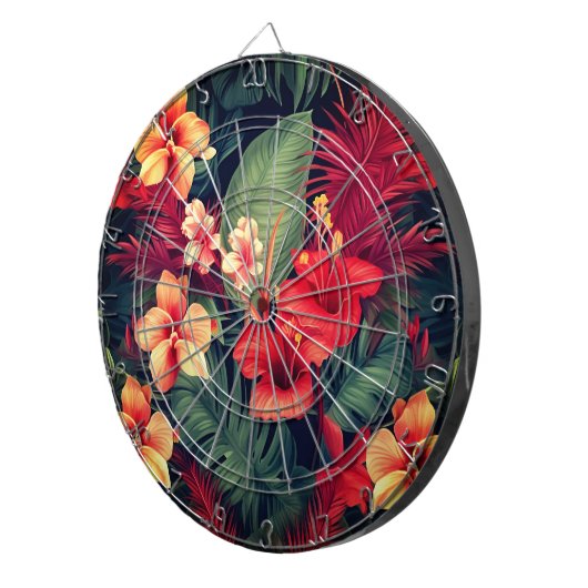 Hawaiian Print Dartbord (Voorkant Rechts)