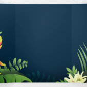 Hawaiian Print Drieluik Uitnodiging (Binnenkant midden)