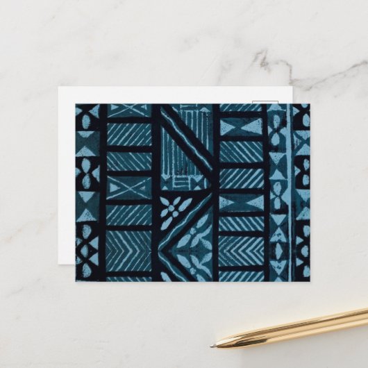 Hawaiian Print Feestdagenkaart (Voorkant / Achterkant in situ)