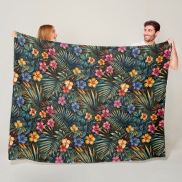 Hawaiian Print Fleece Deken