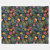 Hawaiian Print Fleece Deken (Voorkant (Horizontaal))