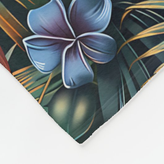 Hawaiian Print Fleece Deken (Hoek)