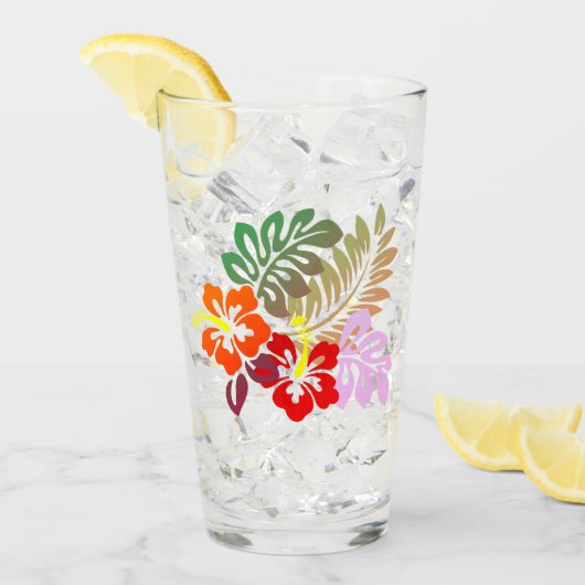 Hawaiian Print Glas (Voorkant ijs)
