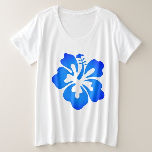 Hawaiian Print Grote Maat T-shirt (Design voorkant)