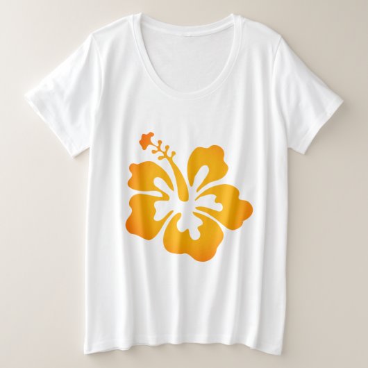 Hawaiian Print Grote Maat T-shirt (Design voorkant)
