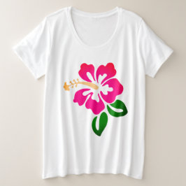 Hawaiian Print Grote Maat T-shirt