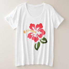 Hawaiian Print Grote Maat T-shirt