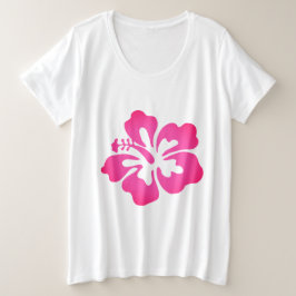Hawaiian Print Grote Maat T-shirt