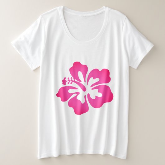 Hawaiian Print Grote Maat T-shirt (Design voorkant)