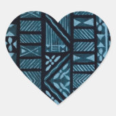 Hawaiian Print Hart Sticker (Voorkant)