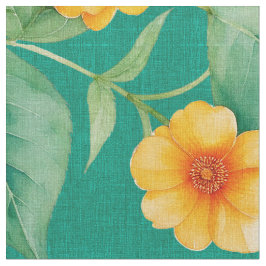 Hawaiian Print Ilima bloem stof