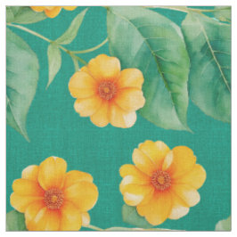 Hawaiian Print Ilima bloem stof