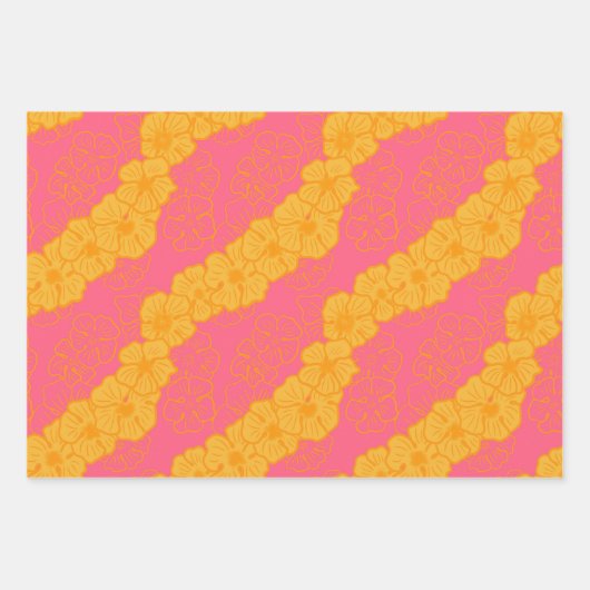 Hawaiian Print ilima lei Inpakpapier Vel (Voorkant 2)