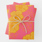 Hawaiian Print ilima lei Inpakpapier Vel (In situ)