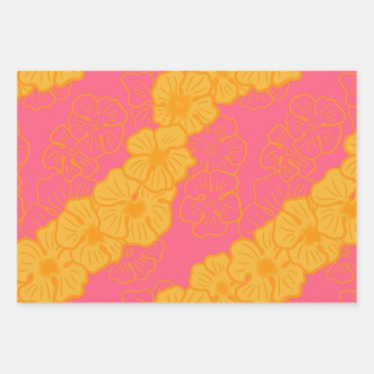 Hawaiian Print ilima lei Inpakpapier Vel (Voorkant)
