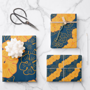 Hawaiian Print ilima lei Inpakpapier Vel