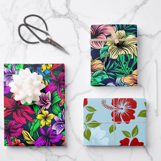 Hawaiian Print Inpakpapier Vel (Voorkant)