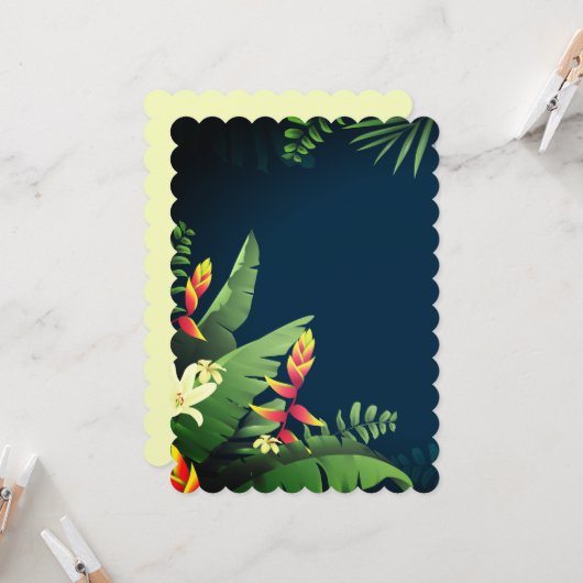 Hawaiian Print Kaart (Voorkant / Achterkant in situ)