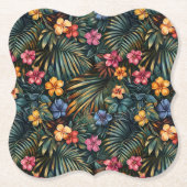 Hawaiian Print Kartonnen Onderzetters (Voorkant)
