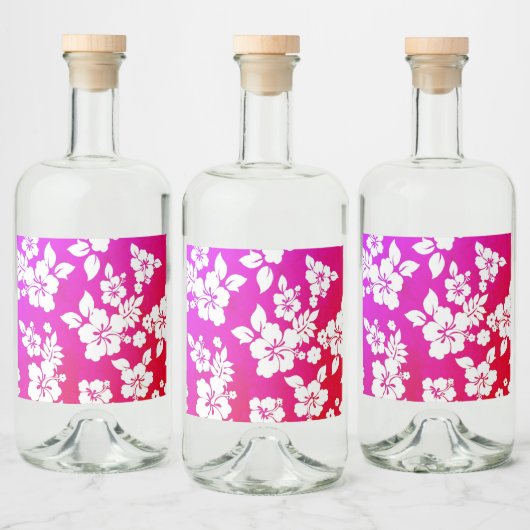 Hawaiian Print Likeurfles Etiket (Flessen)