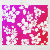 Hawaiian Print Likeurfles Etiket (Enkel label)