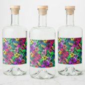 Hawaiian Print Likeurfles Etiket (Flessen)