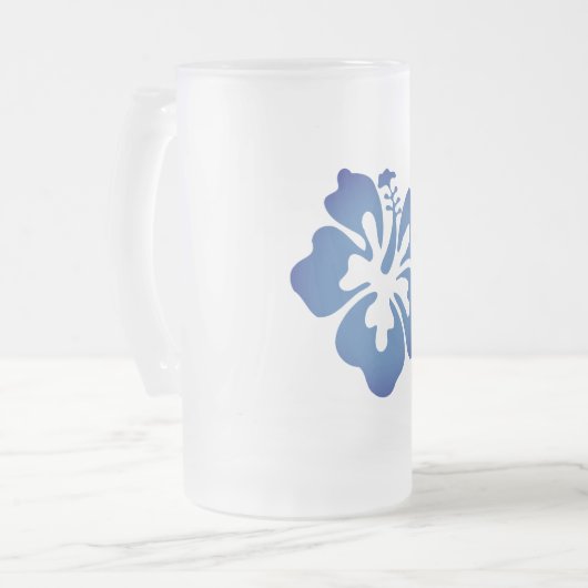 Hawaiian Print Matglas Bierpul (Voorkant links)