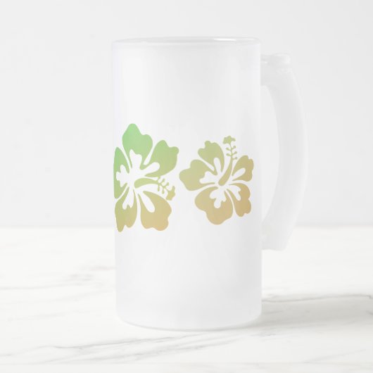 Hawaiian Print Matglas Bierpul (Voorkant rechts)