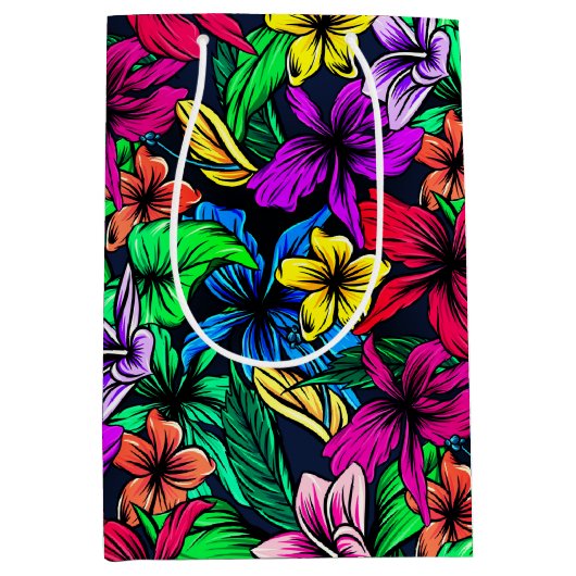 Hawaiian Print Medium Cadeauzakje (Voorkant)