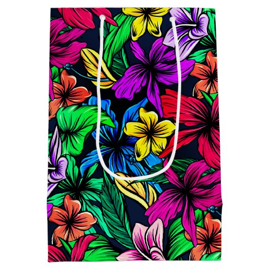Hawaiian Print Medium Cadeauzakje (Achterkant)