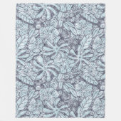 Hawaiian Print Naupaka ilima tiare bloemen Fleece Deken (Voorkant)