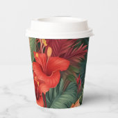 Hawaiian Print Papieren Bekers (Achterkant)