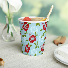 Hawaiian Print Papieren Bekers