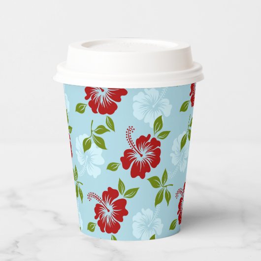 Hawaiian Print Papieren Bekers (Links)