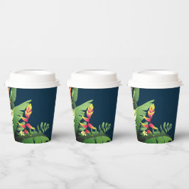 Hawaiian Print Papieren Bekers