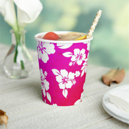 Hawaiian Print Papieren Bekers